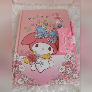 Sanrio character My Melody code diary Journal w/.Extra gift my melody Gel Pen
